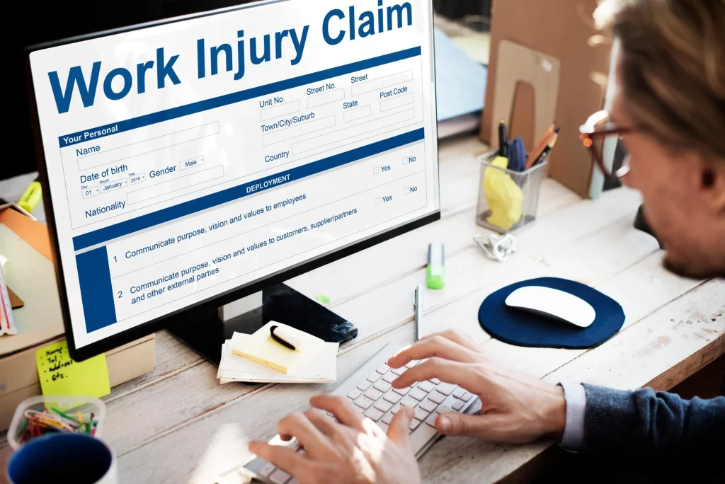 An employee working on filing a work injury claim before hiring a work injury attorney in Austin, TX.