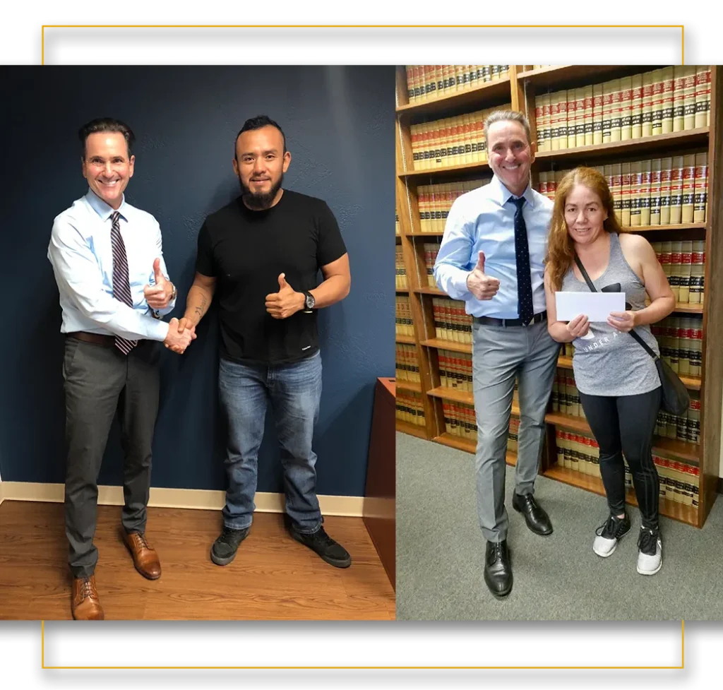 Chris morrow with satisfied clients.